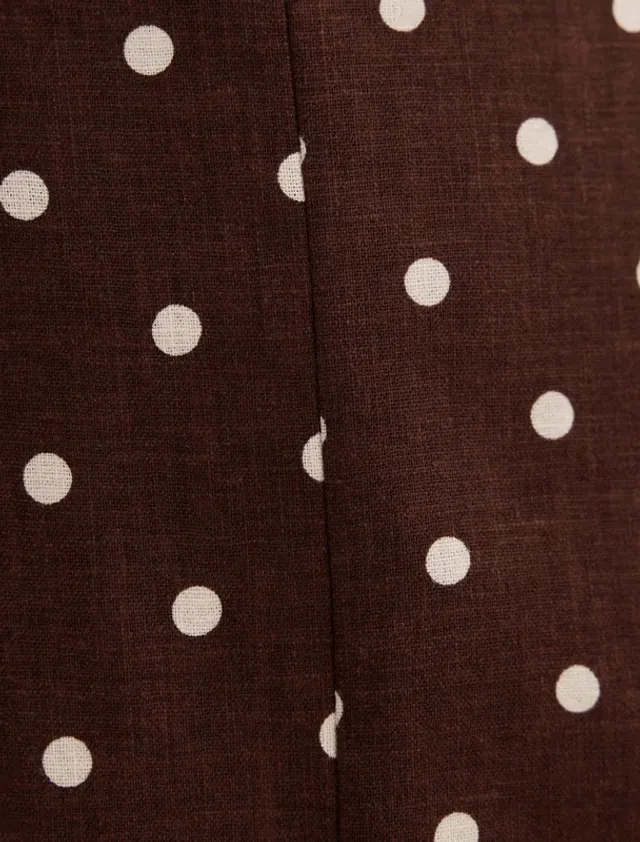 Kara Petite Tie Front Linen Midi – image 3