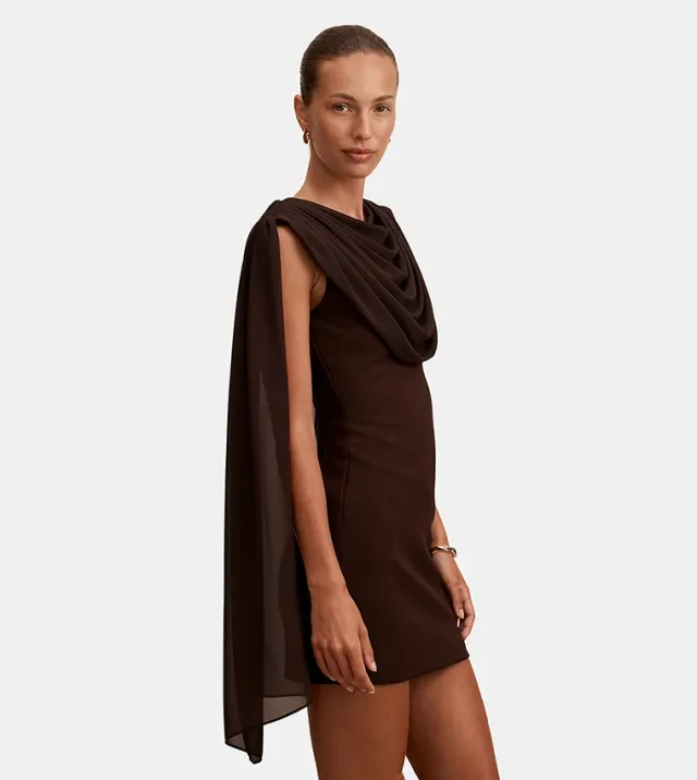 Bowie Mini Dress With Shawl – image 2