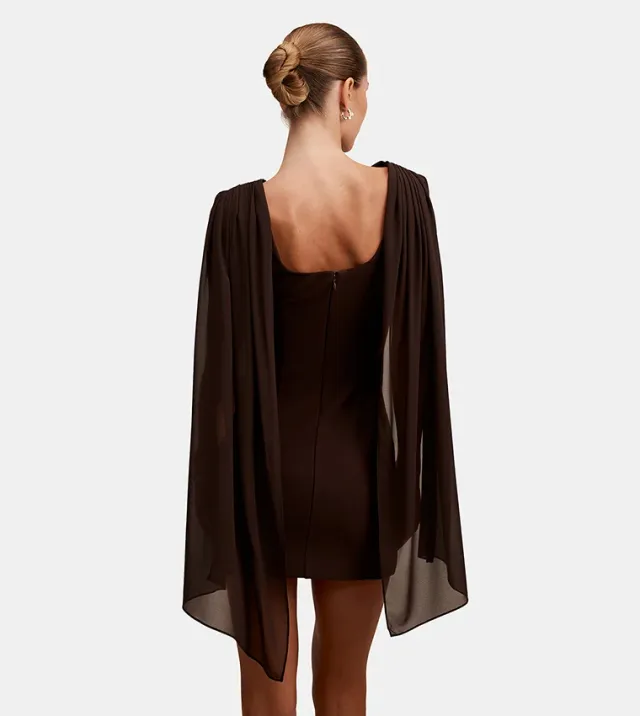 Bowie Mini Dress With Shawl – image 3