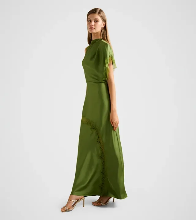Kody Satin Lace Asym Dress – صورة 2