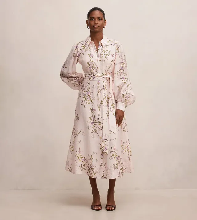 Hazel Petite Shirt Midi Dress
