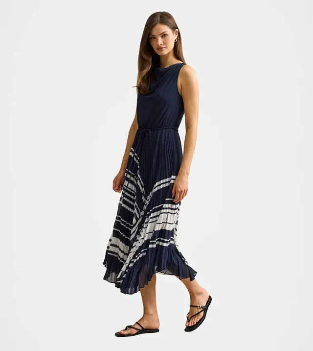 Addie Pleated Skirt Midi Dress – صورة 2