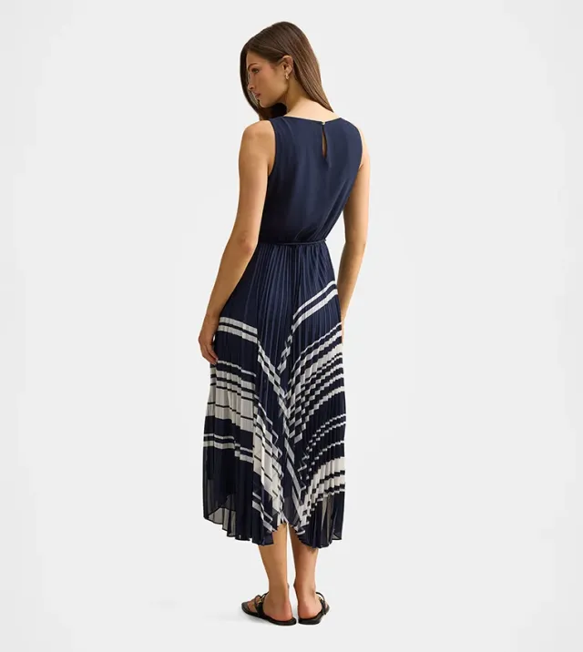 Addie Pleated Skirt Midi Dress – صورة 3