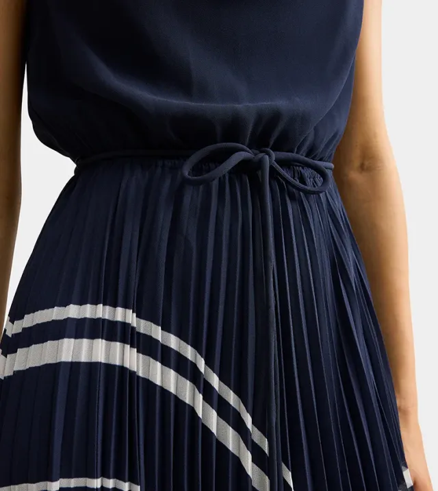 Addie Pleated Skirt Midi Dress – صورة 4