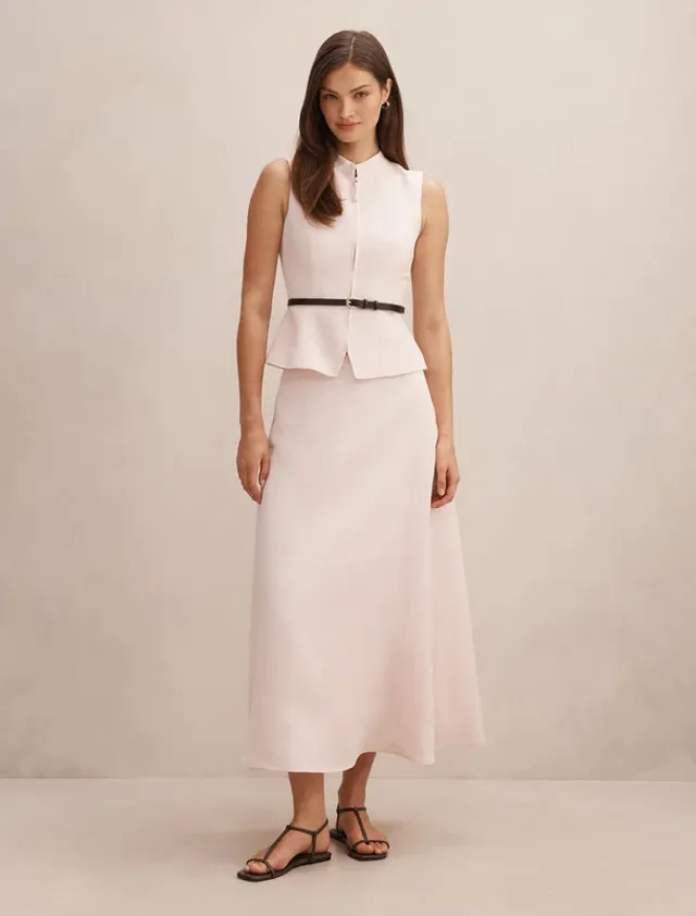 Cecila Belted Linen Top – صورة 2