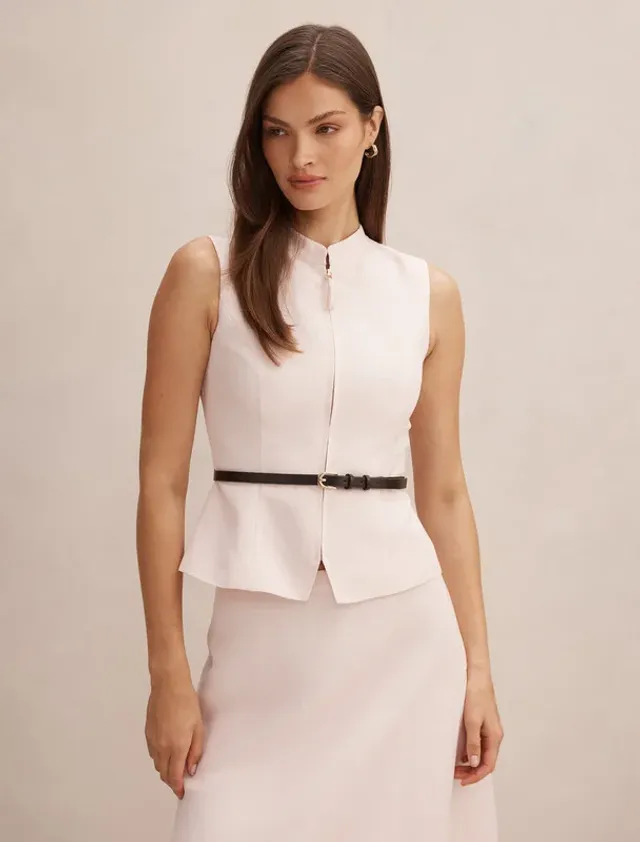 Cecila Belted Linen Top