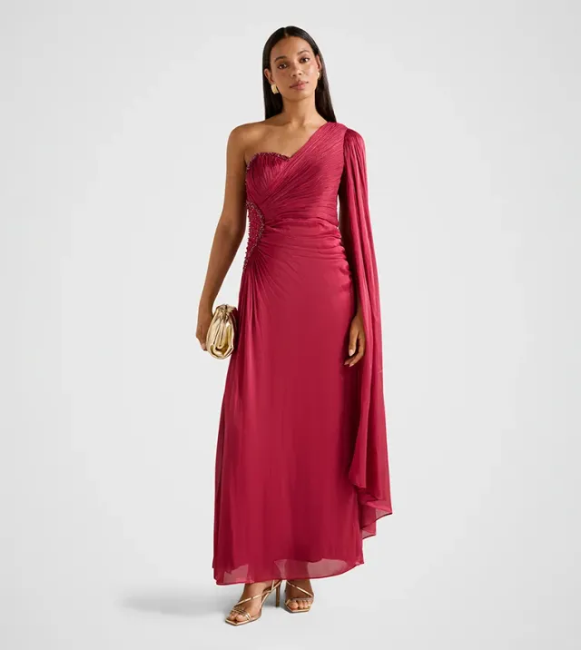 Nadia Asym Draped Maxi