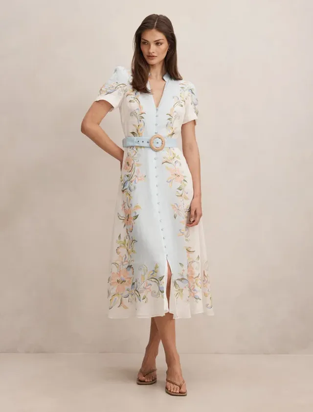 Briana Printed Shirt Dress