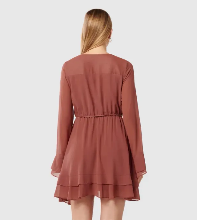 PIPER Ruffle Detail Long Sleeves Mini Dress – image 3