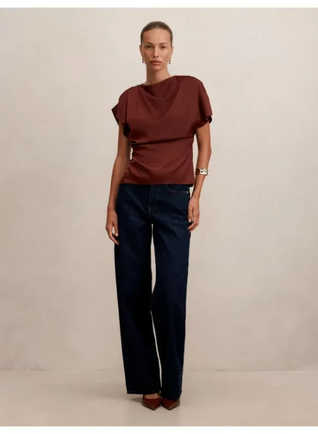 Daya Drape Satin Top – image 5