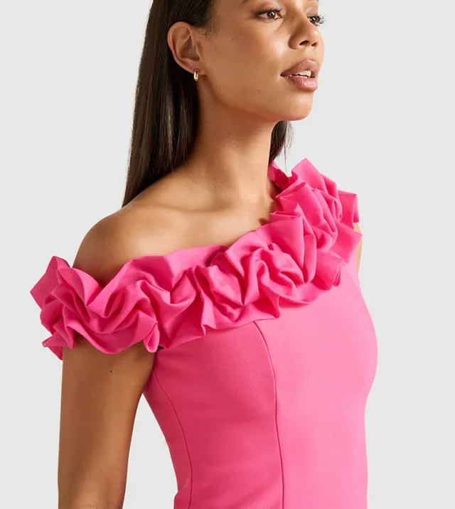 Sadie Tipped Shoulder Ruffle Top – صورة 4