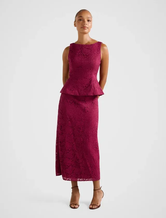 LORETTA Lace Midi Skirt