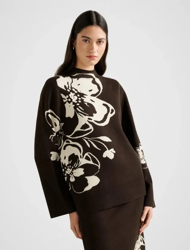 Kn7420-Brown Women's Pullover – صورة 5