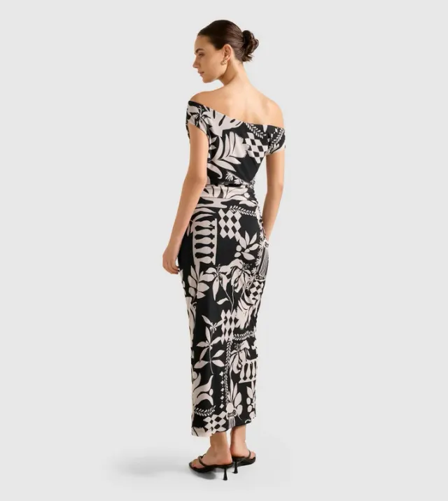 GISELLA Printed Tipped Mesh Midi Dress – صورة 2