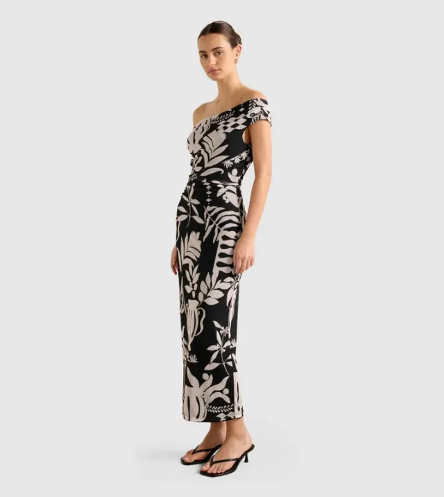 GISELLA Printed Tipped Mesh Midi Dress – صورة 4