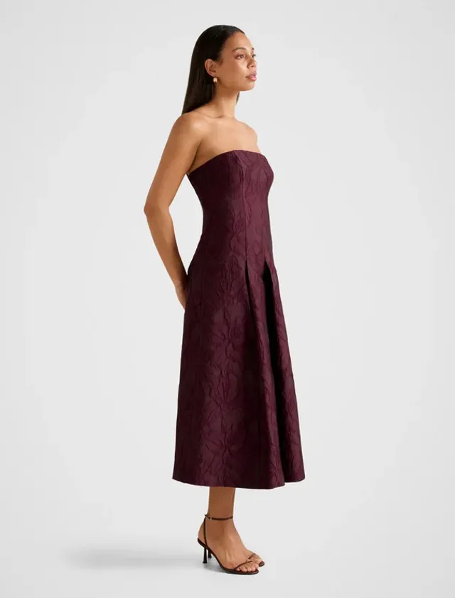 Charlotte Strapless Jacquard Midi – image 4