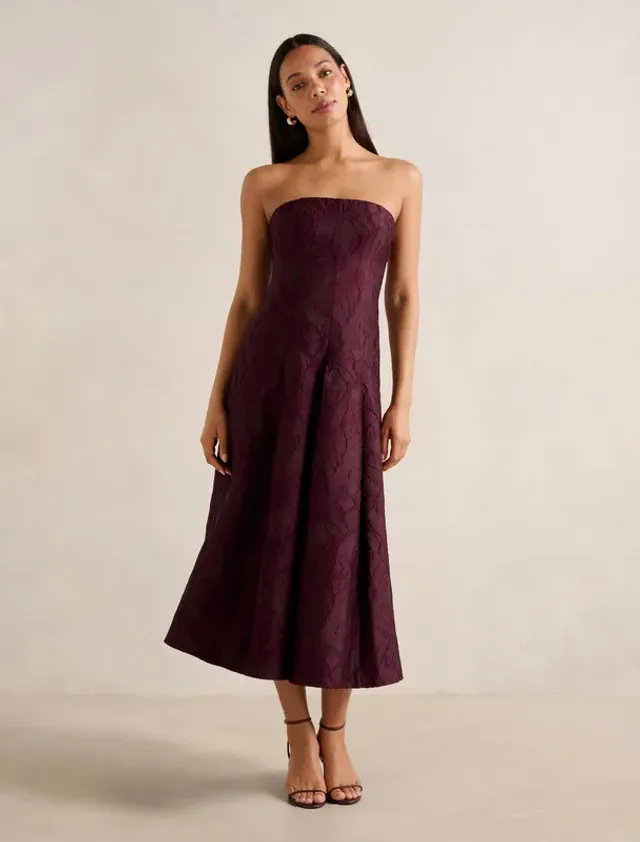 Charlotte Strapless Jacquard Midi – image 7