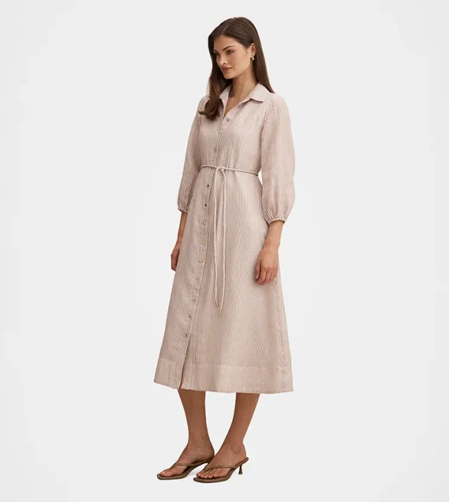 Maisy Silk Blend Shirt Dress – صورة 2