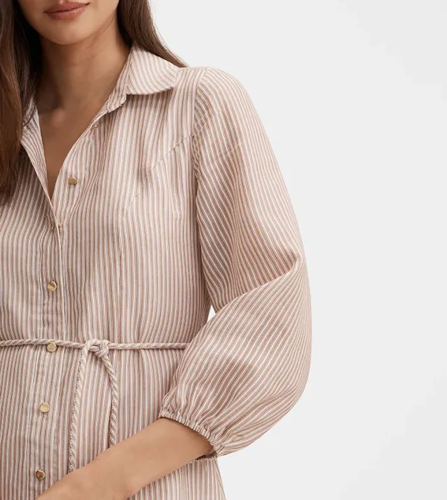 Maisy Silk Blend Shirt Dress – صورة 4