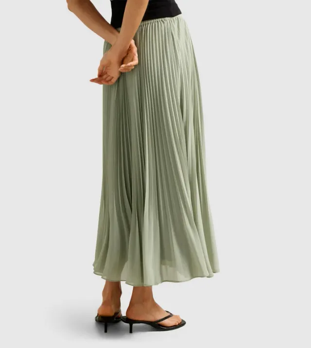 AURORA Pleated Midi Skirt – صورة 2