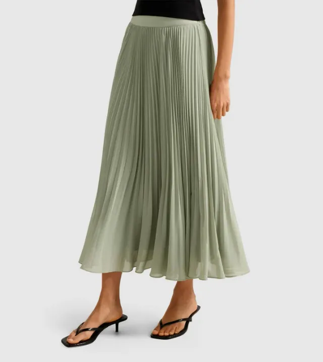 AURORA Pleated Midi Skirt – صورة 4