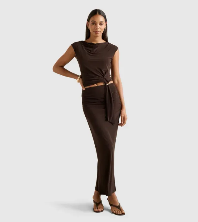 JAZELLE Jersey Maxi Skirt
