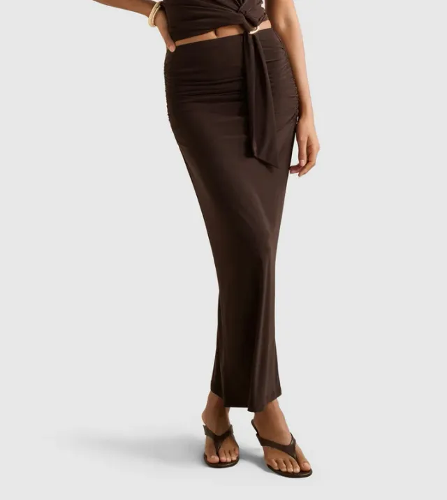 JAZELLE Jersey Maxi Skirt – صورة 2