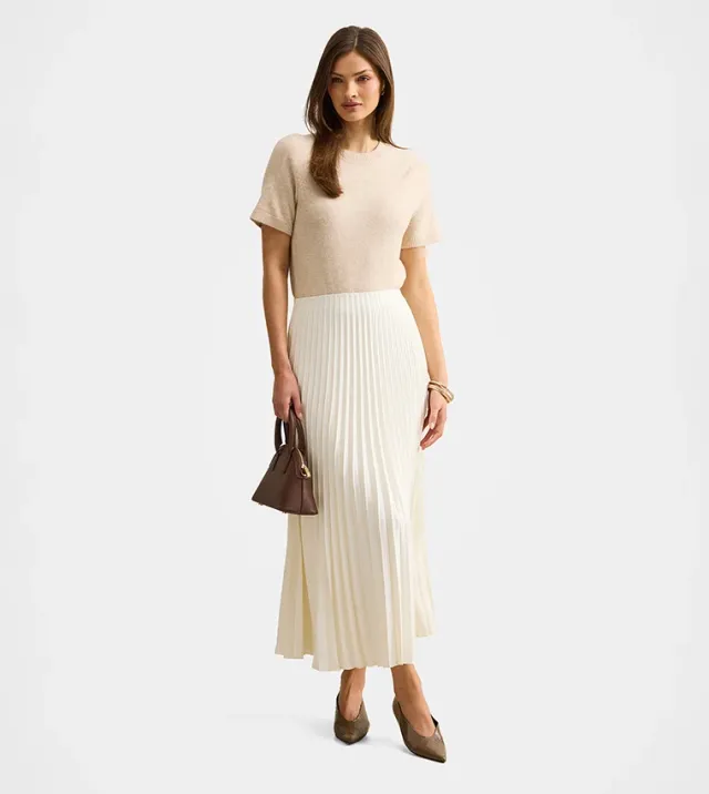 Yasmin Satin Pleated Skirt – صورة 5