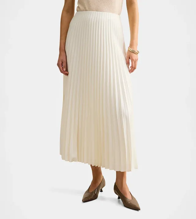 Yasmin Satin Pleated Skirt