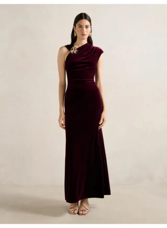 Jordana Asym Velvet Maxi