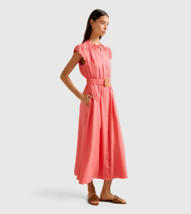 SERAFINA Scallop Edge Midi Dress – image 4