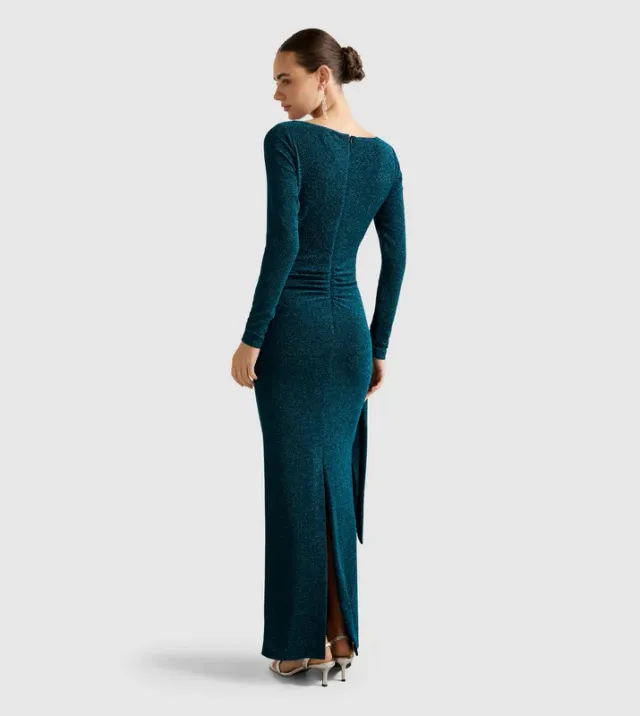 EDEN Long Sleeves Glitter Maxi Dress – image 2