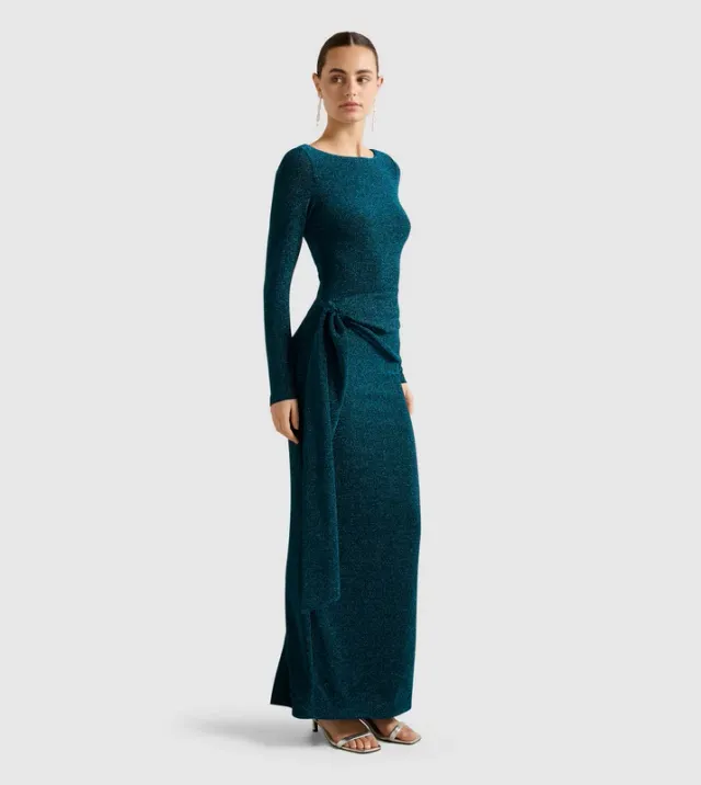 EDEN Long Sleeves Glitter Maxi Dress – image 4
