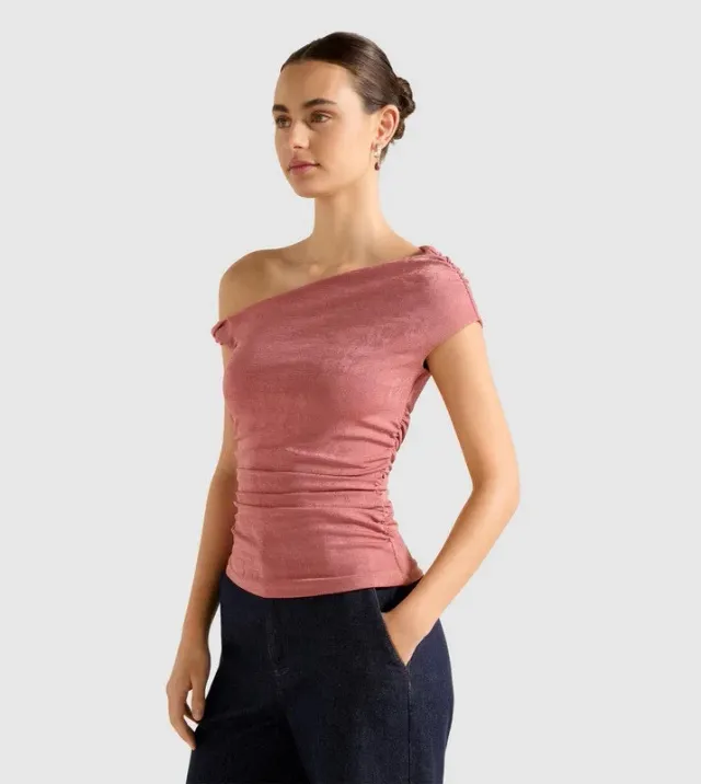 Mia Twist Shoulder Top – صورة 5