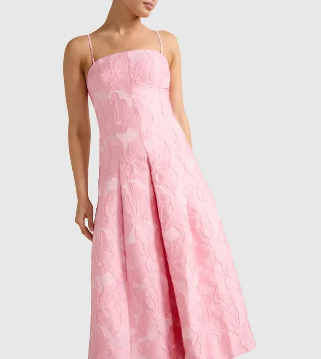 CHARLOTTE Strapless Jacquard Midi Dress – صورة 4
