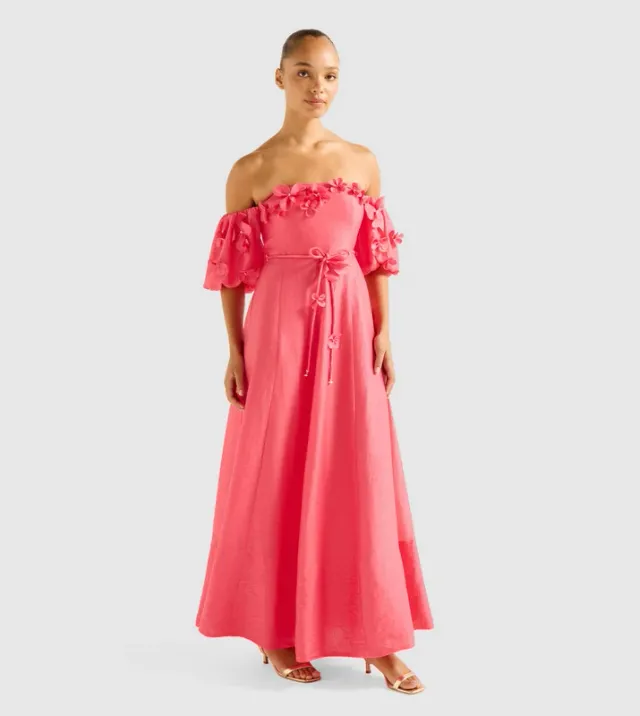 CORA Floral Applique Maxi Dress – صورة 4