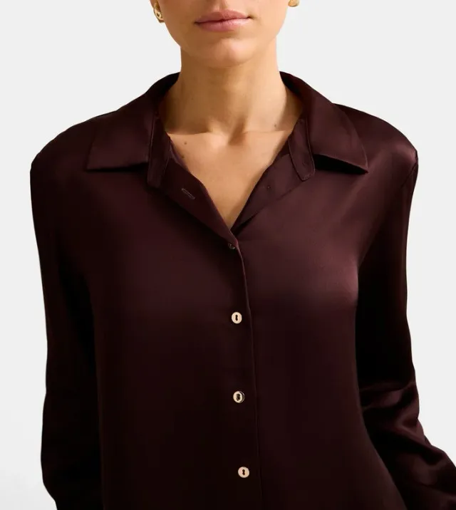 LYDIA Oversized Satin Shirt – صورة 4
