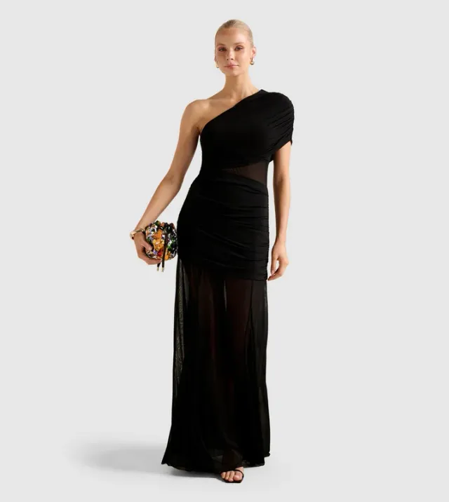 HARLEY One-Shoulder Jersey Maxi Dress