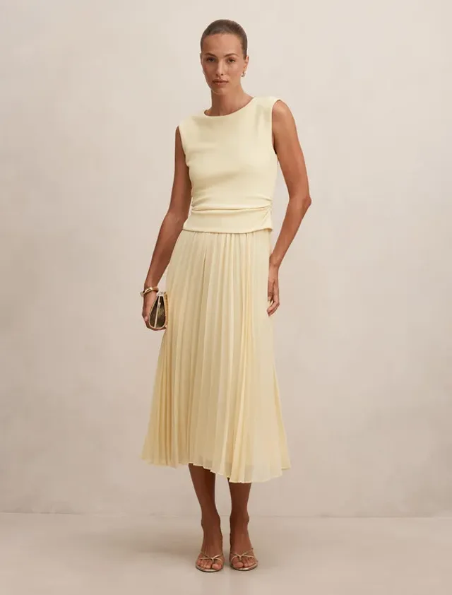 Emilia 2 in 1 Pleated Midi