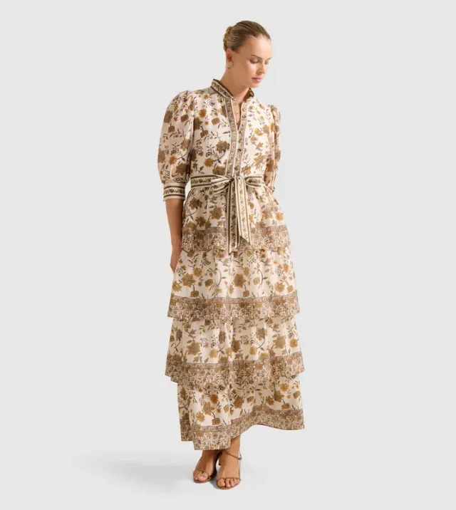 VIENNA Layered Midi Dress