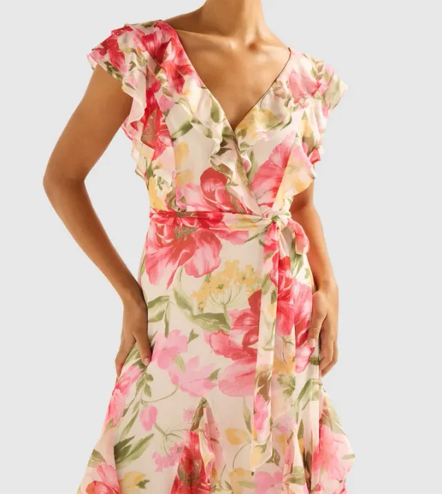 NAYA Printed Ruffle Maxi Dress – صورة 3