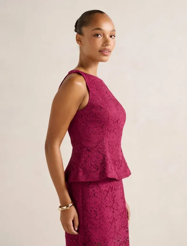Loretta Lace Peplum Top – صورة 2