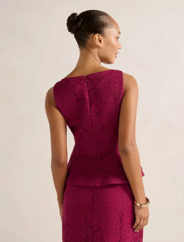 Loretta Lace Peplum Top – صورة 3