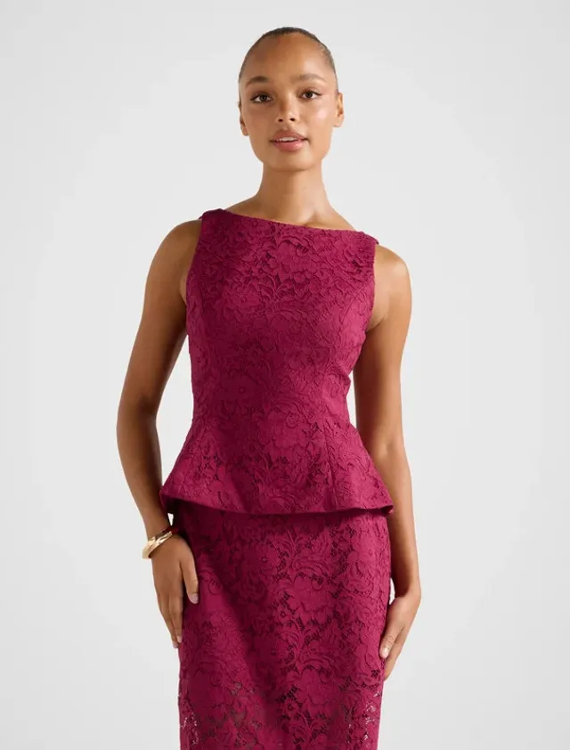 Loretta Lace Peplum Top – صورة 8