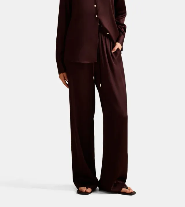 JENNA Drawstring Waist Wide-Leg Pants – صورة 2