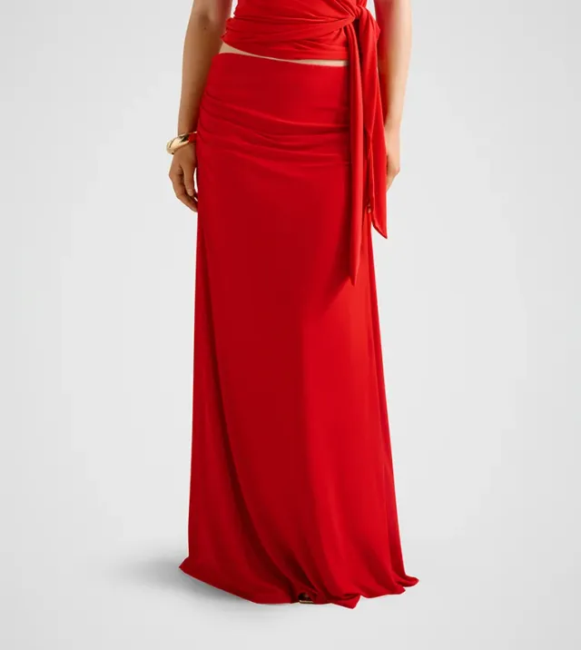 Mimi Flute Maxi Skirt