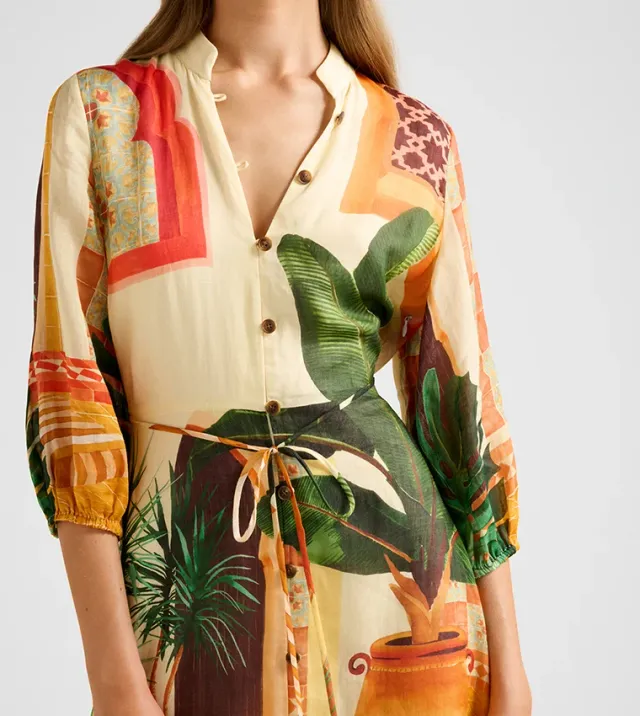 Arabella Printed Midi Dress – صورة 4