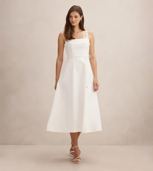 Rosie Floral Applique Midi Dress