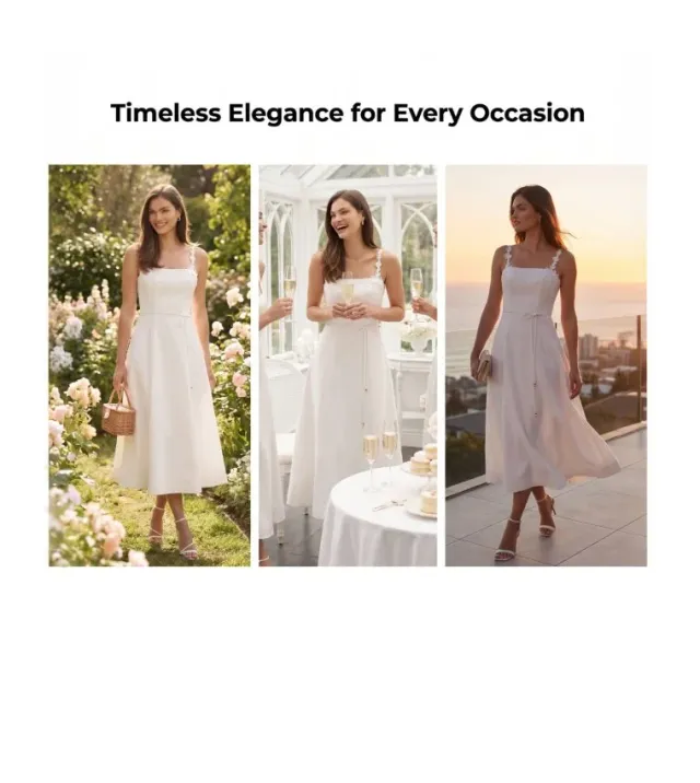 Rosie Floral Applique Midi Dress – صورة 3