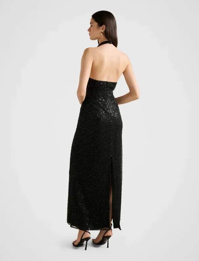 MIRANDA Sequined Halterneck Maxi Dress – image 2